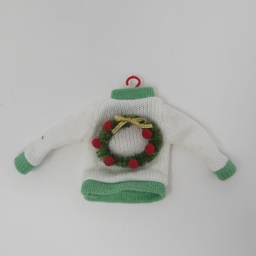 Wreath Ugly Sweater Ornament Holiday Helper Elf Costume